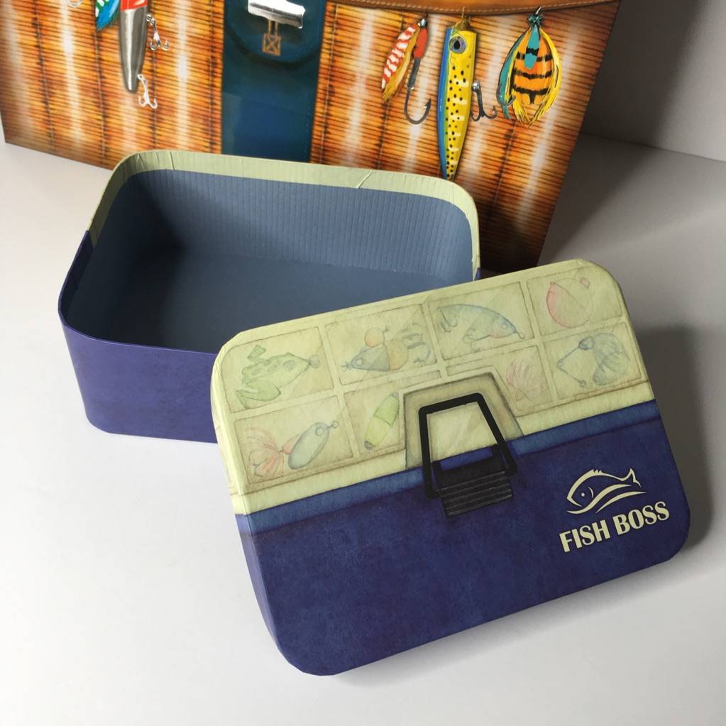 Fathers Day Fishing Sport Gift Bag  Tackle Box